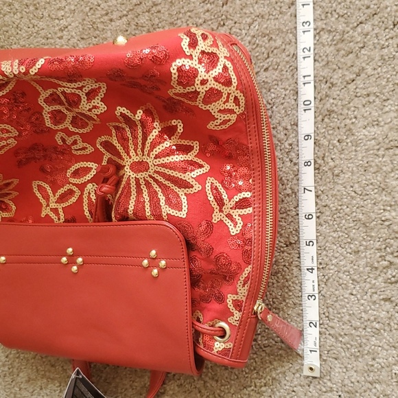 NWT! Joan Boyce sequined backpack bag with detachable & adjustable straps - Picture 4 of 7